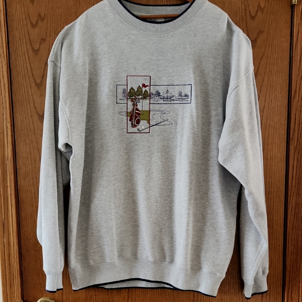 Vintage Men's ME Sports Graphic Golf Sweatshirt - Gray  Size XL - Picture 3 of 11